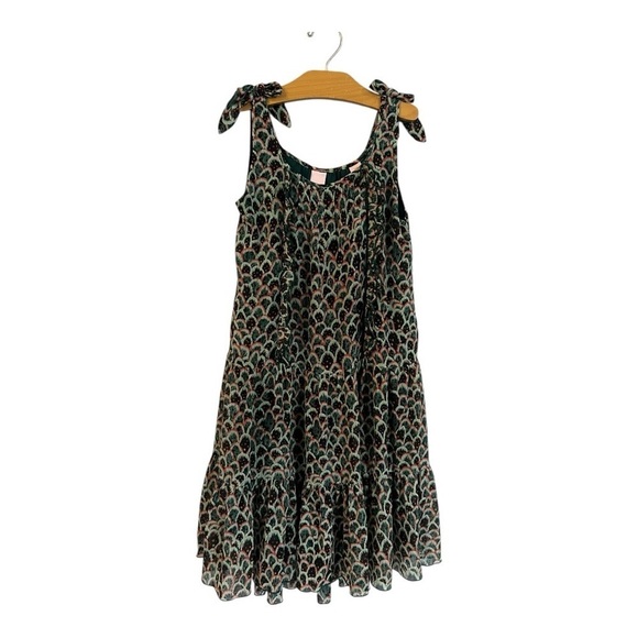 Scotch & Soda Girls Printed Dress Size 14 Chiffon Lightweight Ruffles - Picture 6 of 7